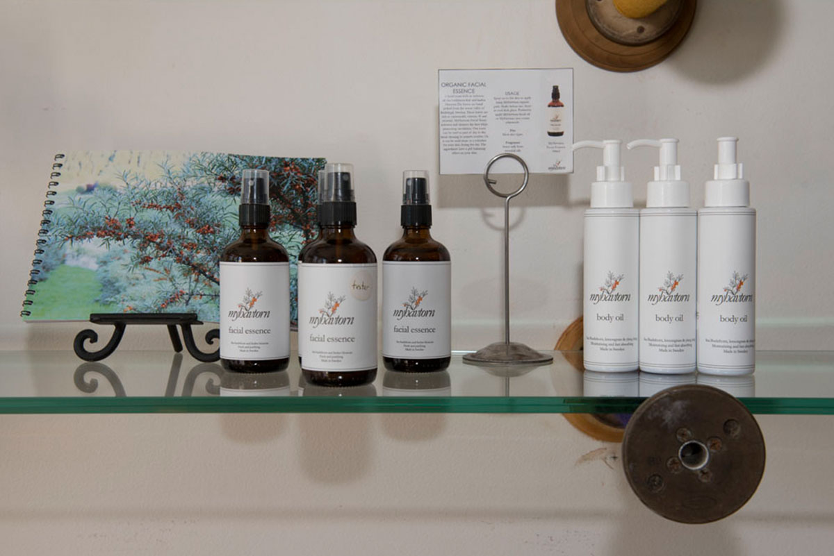 MyHavtorn skin care products on one of our retail shelves